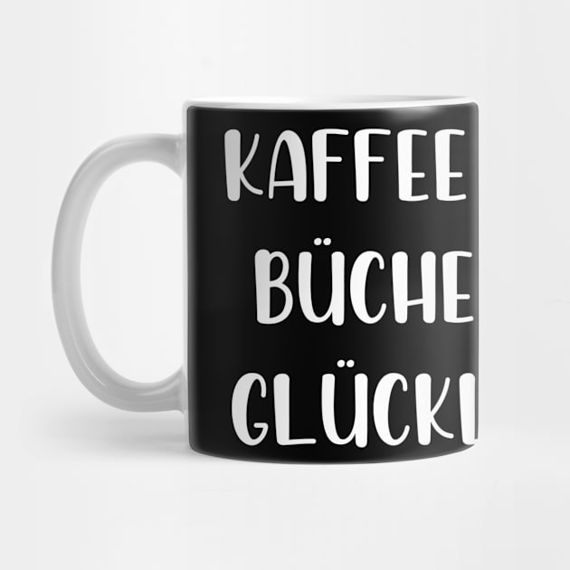 Kaffee trinken Bücher lesen glücklich sein by StraightDesigns